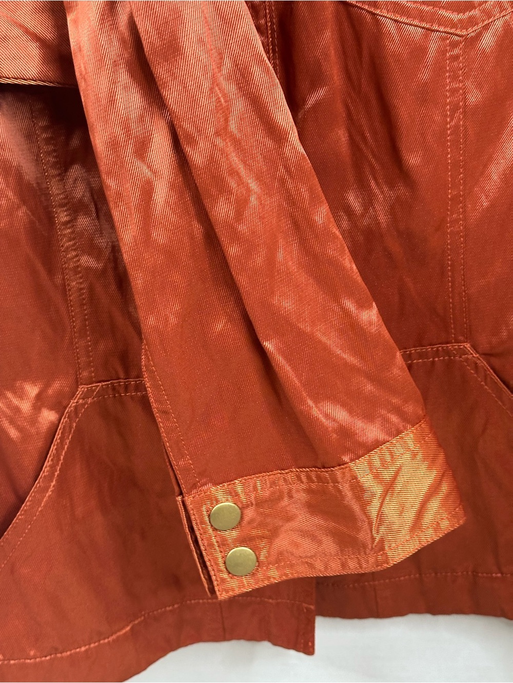Ruby Rd. Rust Shiny Utility Jacket, size 16 - Picture 4 of 5